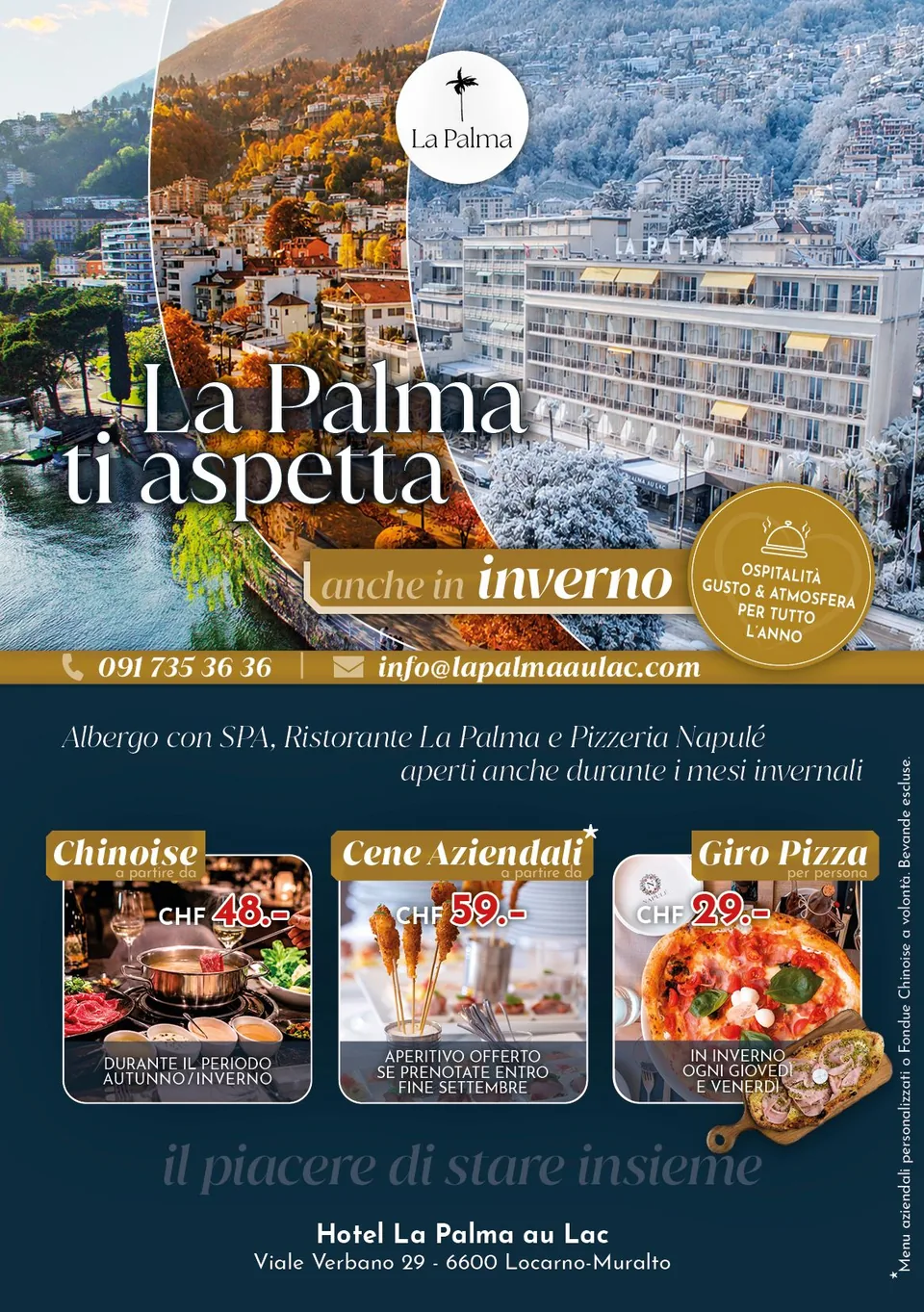 Il programma invernale dell’Hotel La Palma au Lac